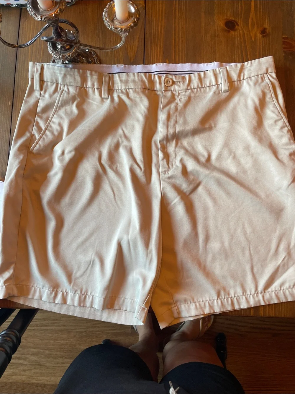 Men's khaki Stretch Casual Shorts 42